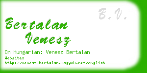 bertalan venesz business card